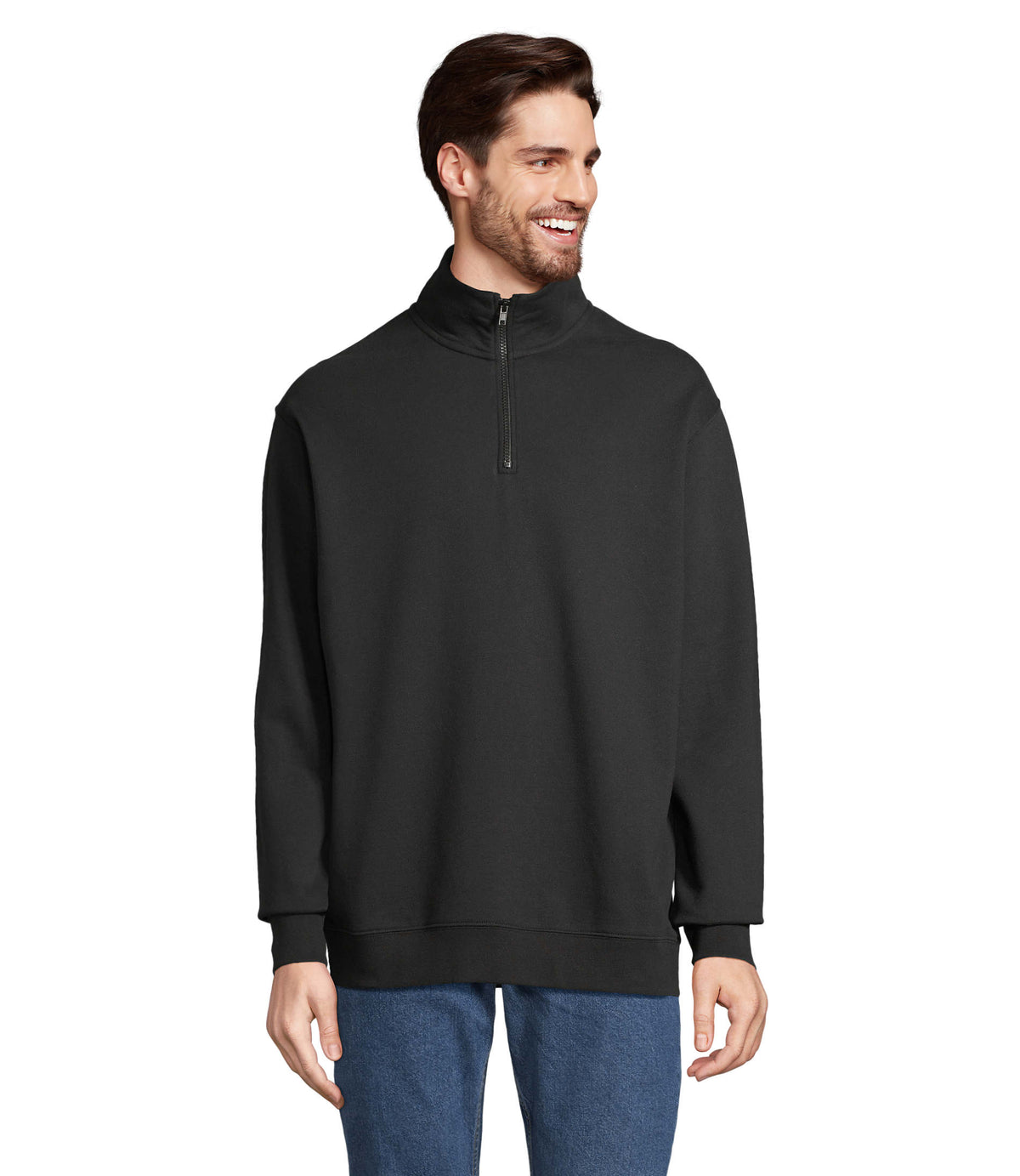 CONRAD – CONRAD Sweat Zip Collar – Black