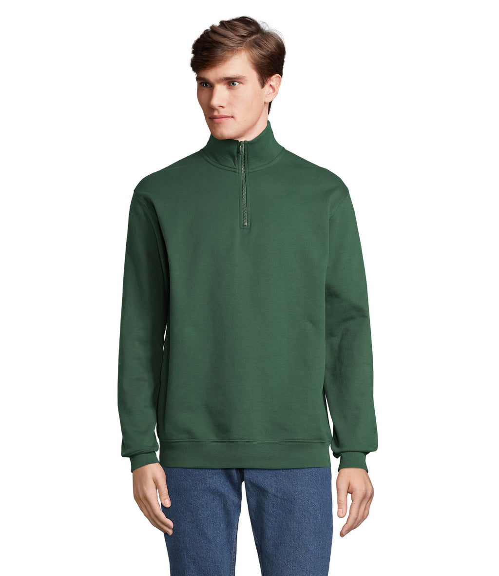 CONRAD – CONRAD Sweat Zip Collar – Bottle Green