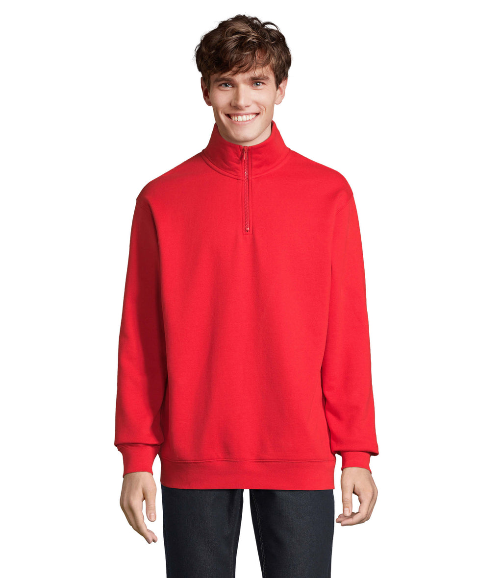 CONRAD – CONRAD Sweat Zip Collar – Bright Red