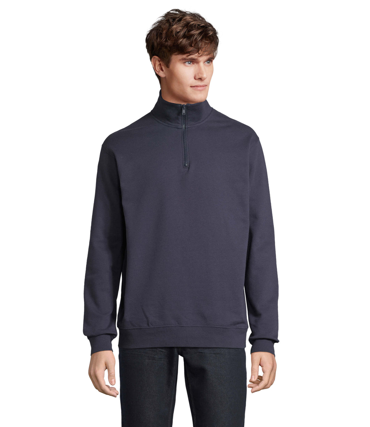 CONRAD – CONRAD Sweat Zip Collar – French Navy