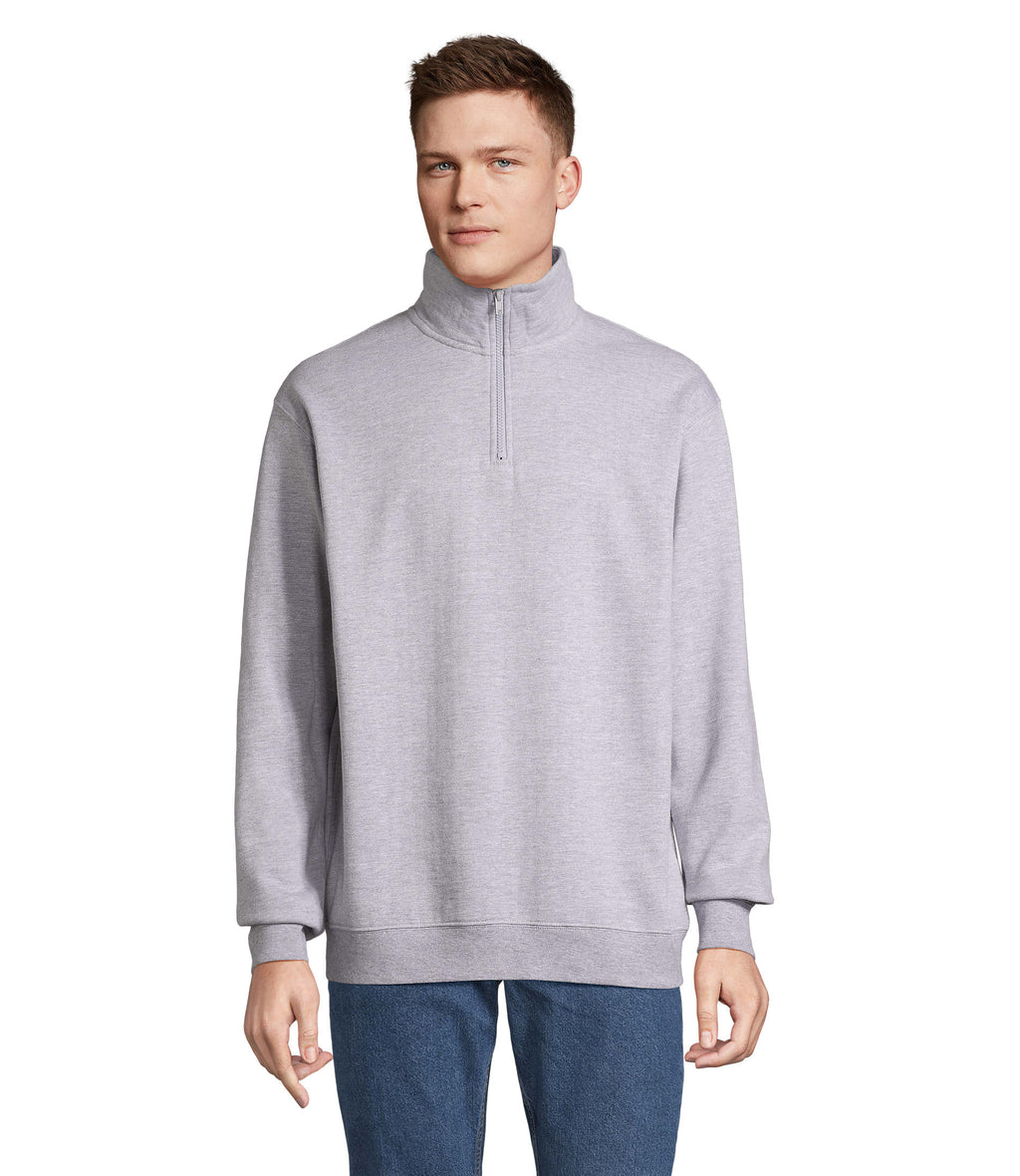CONRAD – CONRAD Sweat Zip Collar – Grey Melange 2