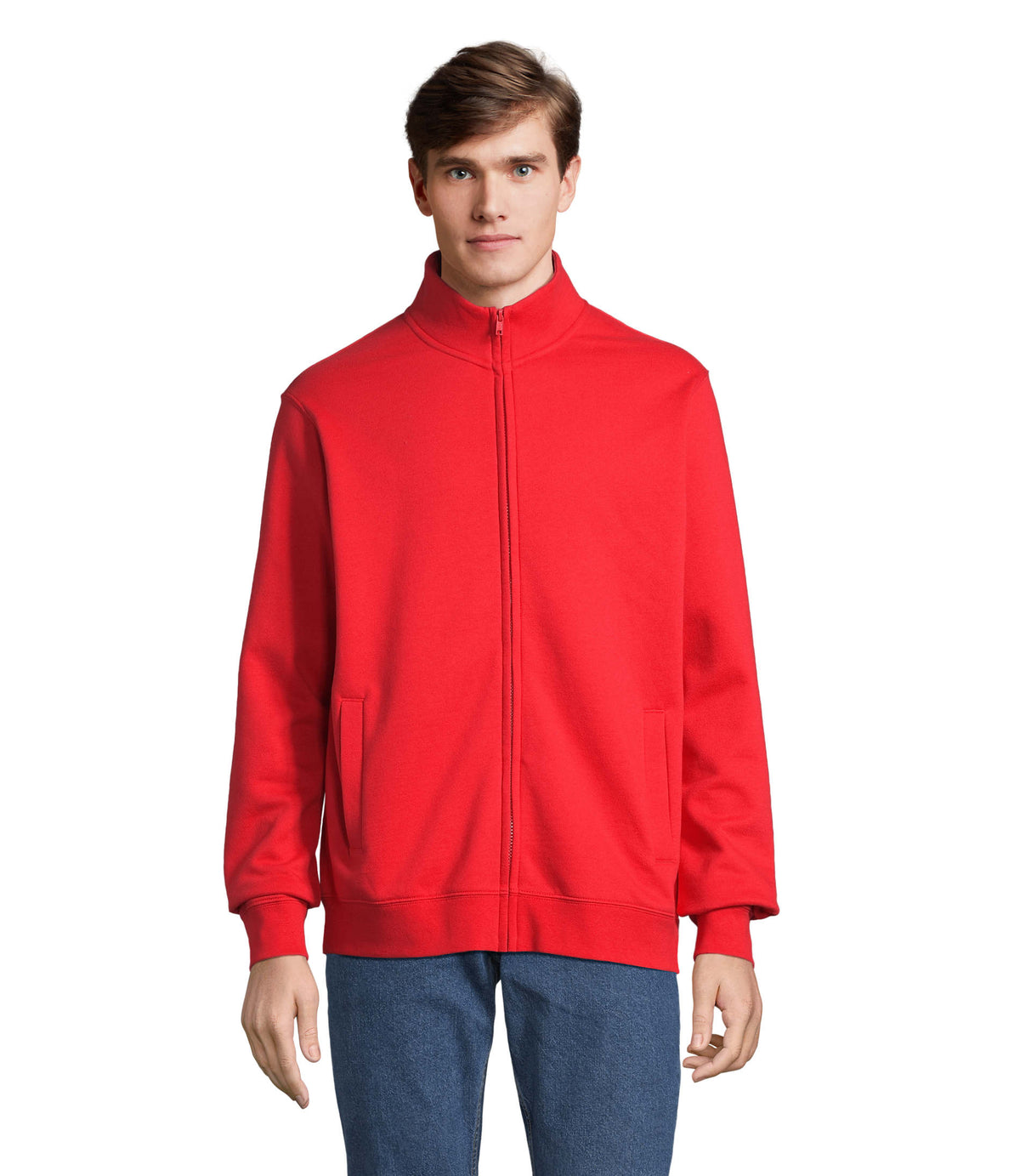 COOPER – COOPER FULL ZIP SWEAT – Bright Red