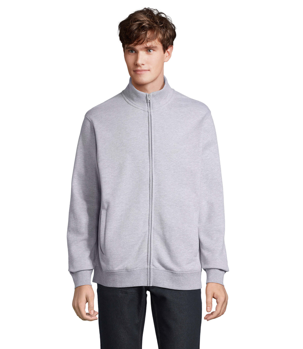 COOPER – COOPER FULL ZIP SWEAT – Grey Melange 2