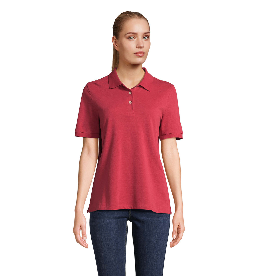 PACIFIC WOMEN – PACIFIC WOMEN POLO – Folk Red Twin