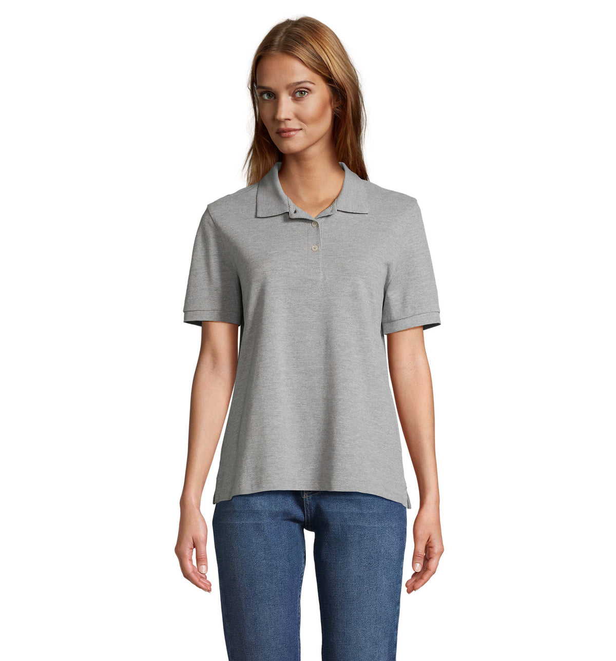 PACIFIC WOMEN – PACIFIC WOMEN POLO – Grey Melange 2