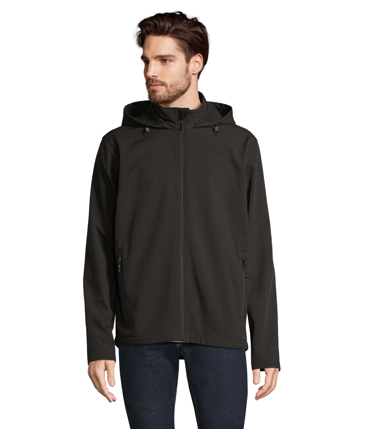 RACE HOODED MEN – RACE MEN HOODED JACKET – Black