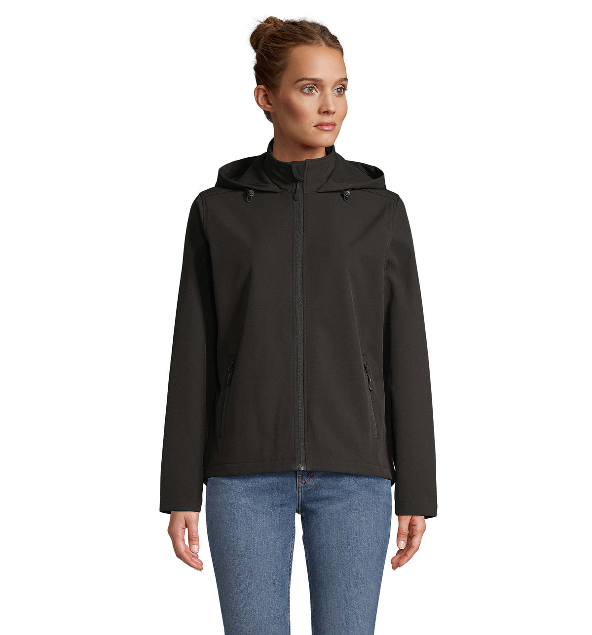 RACE HOODED WOMEN – RACE WOMEN HOODED JACKET – Black