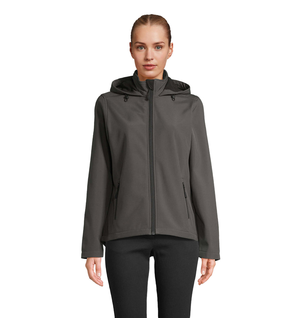 RACE HOODED WOMEN – RACE WOMEN HOODED JACKET – Charcoal Grey