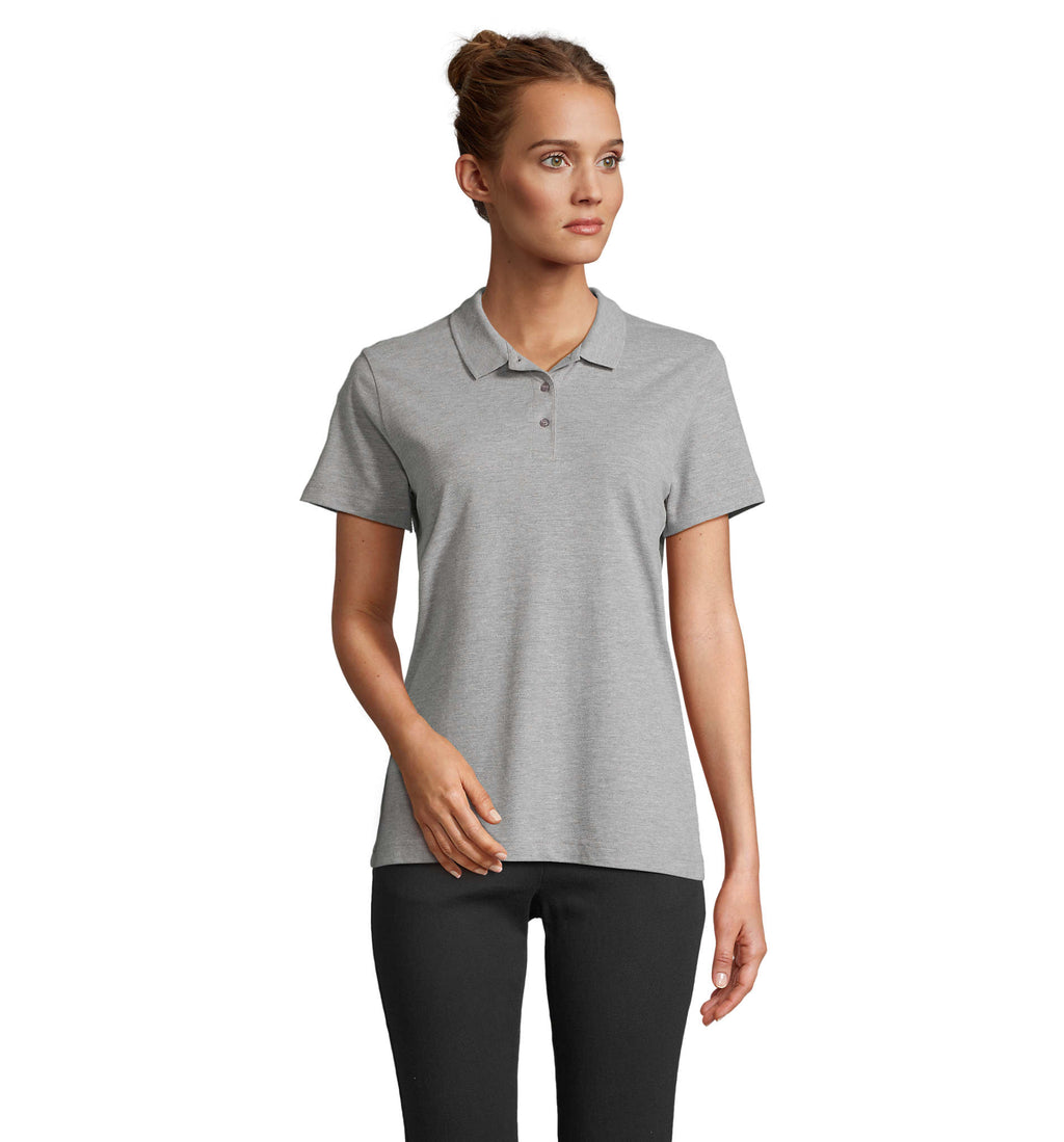 PULSE WOMEN – PULSE WOMEN POLO – Grey Melange 2
