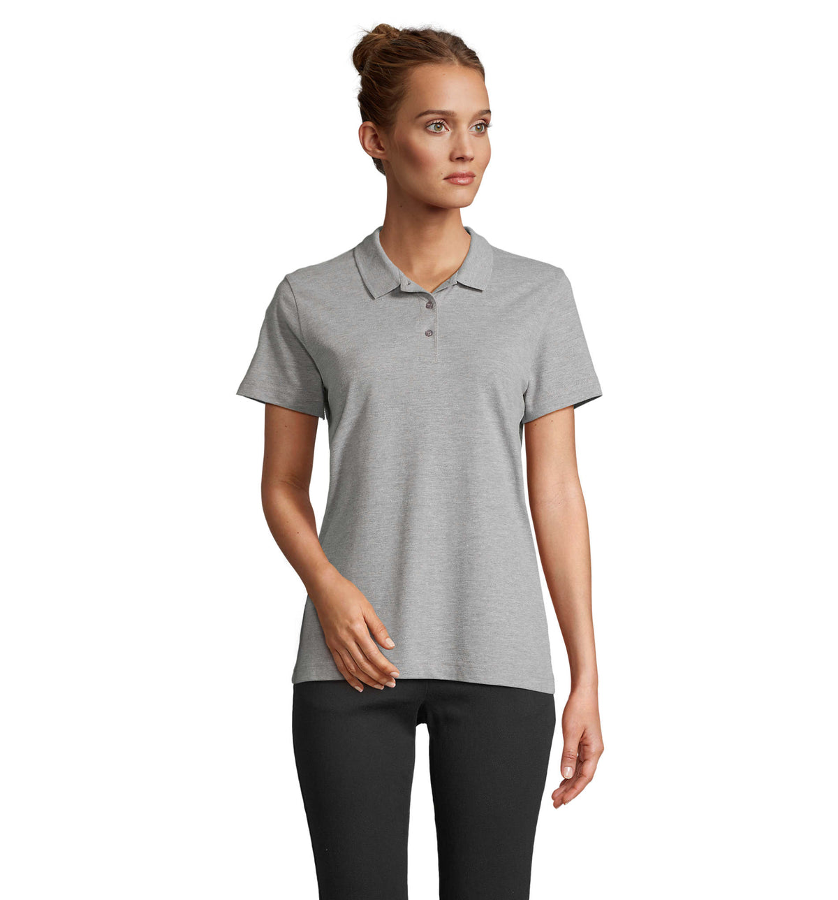 PULSE WOMEN – PULSE WOMEN POLO – Grey Melange 2