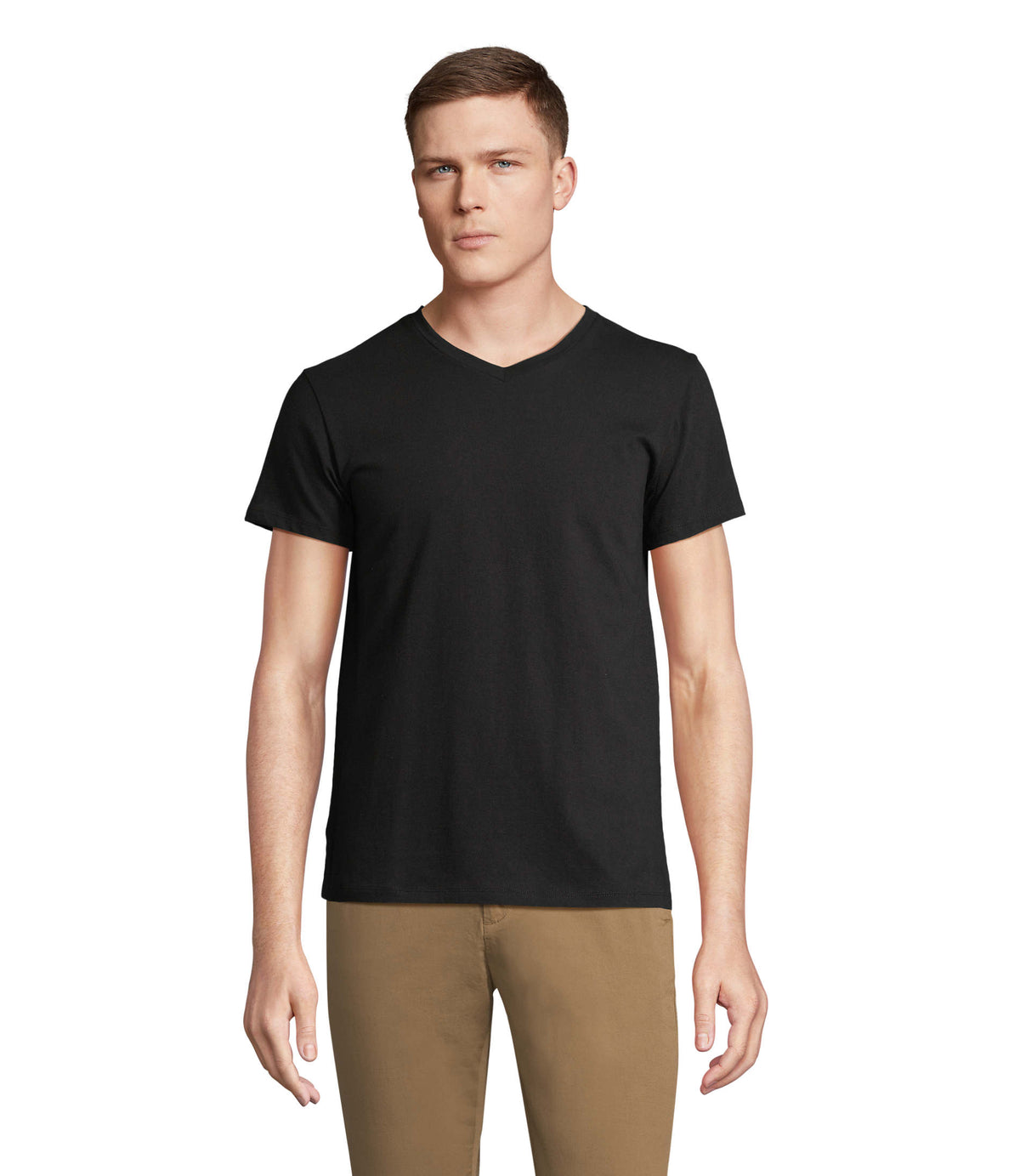 REGENT V – REGENT V  V-NECK T-SHIRT – Deep Black