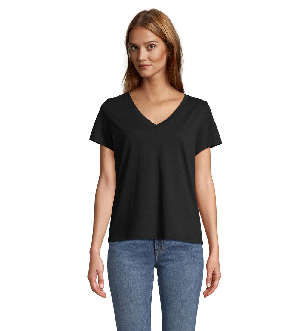REGENT V WOMEN – REGENT V T-SHIRT WOMEN – Deep Black