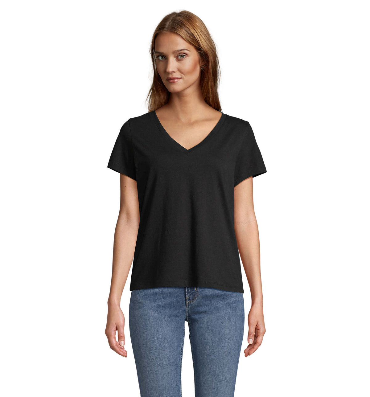 REGENT V WOMEN – REGENT V T-SHIRT WOMEN – Deep Black