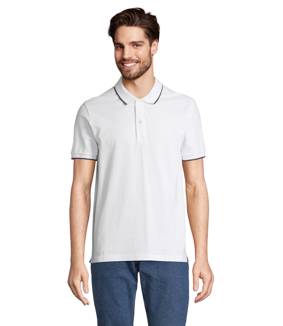 PALERMO – PALERMO POLO SHIRT – White/French Navy