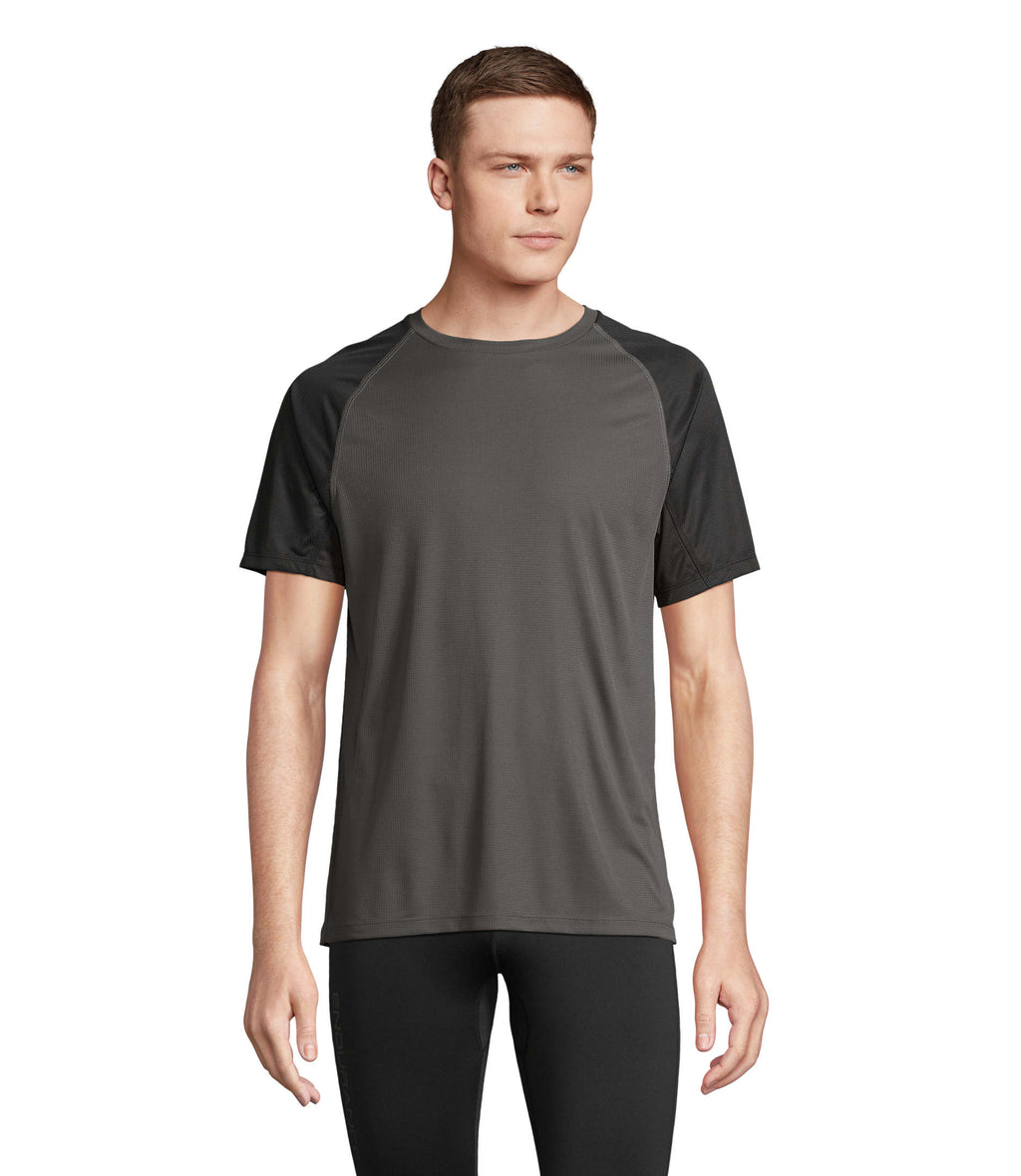 VORTEX – VORTEX RAGLAN T-SHIRT – Black/Charcoal Grey
