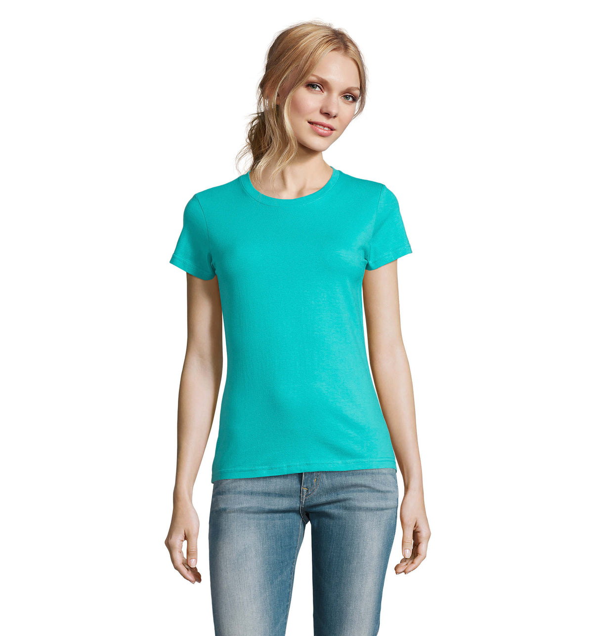 IMPERIAL WOMEN – IMPERIAL WOMEN T-Shirt 190g – Caribbean Blue