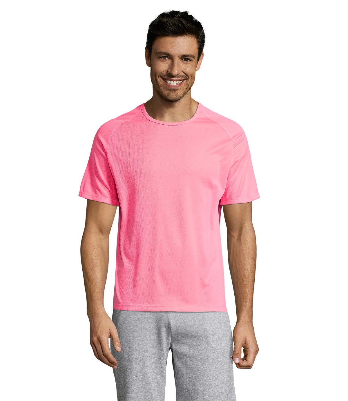 SPORTY – SPORTY MEN T-Shirt – Neon Pink 2
