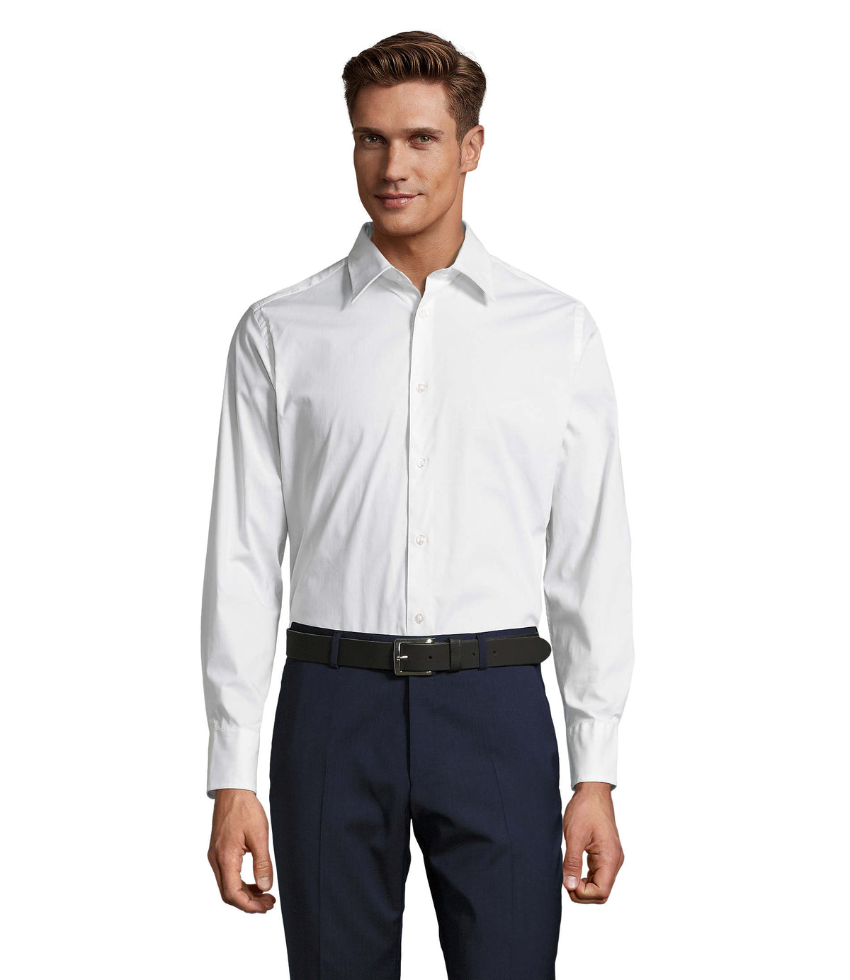 BRIGHTON – BRIGHTON STRETCH MEN SHIRT – White