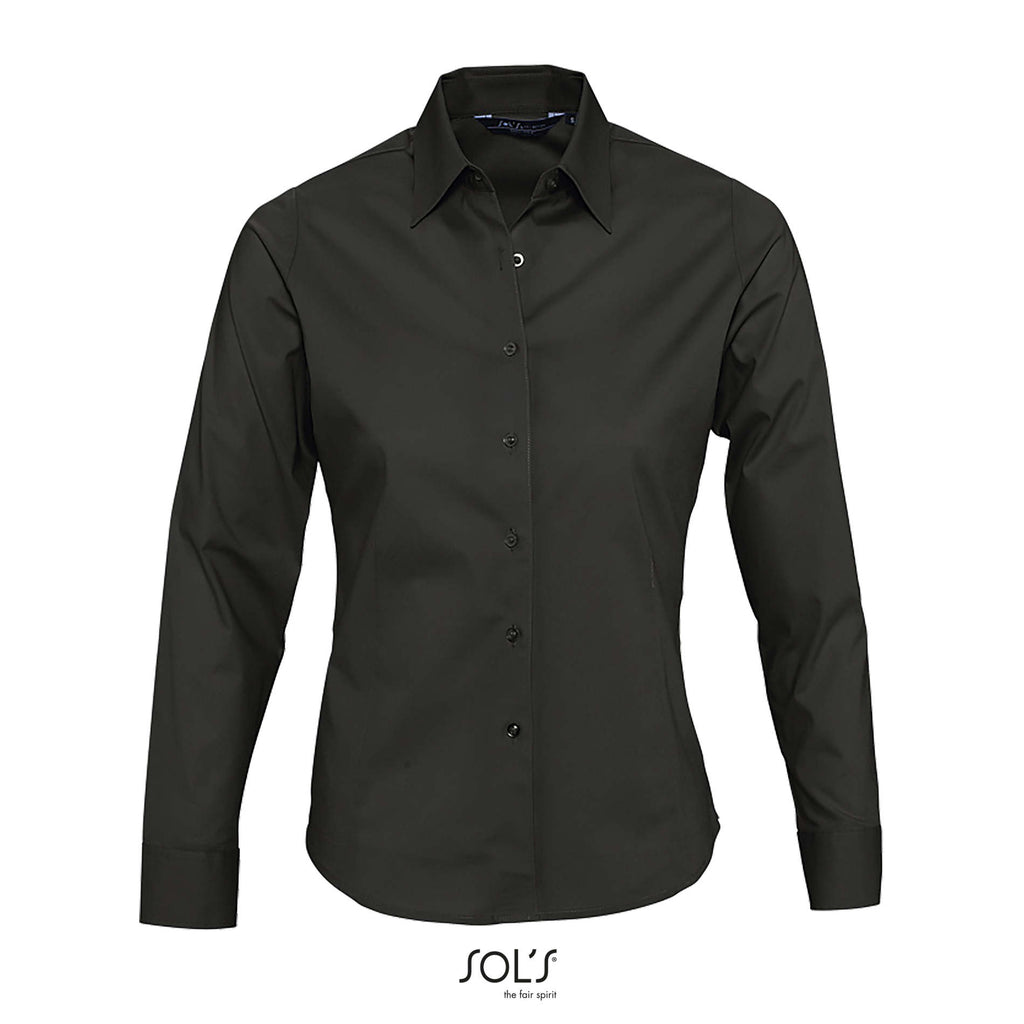 EDEN – EDEN STRETCH WOMEN SHIRT – Black