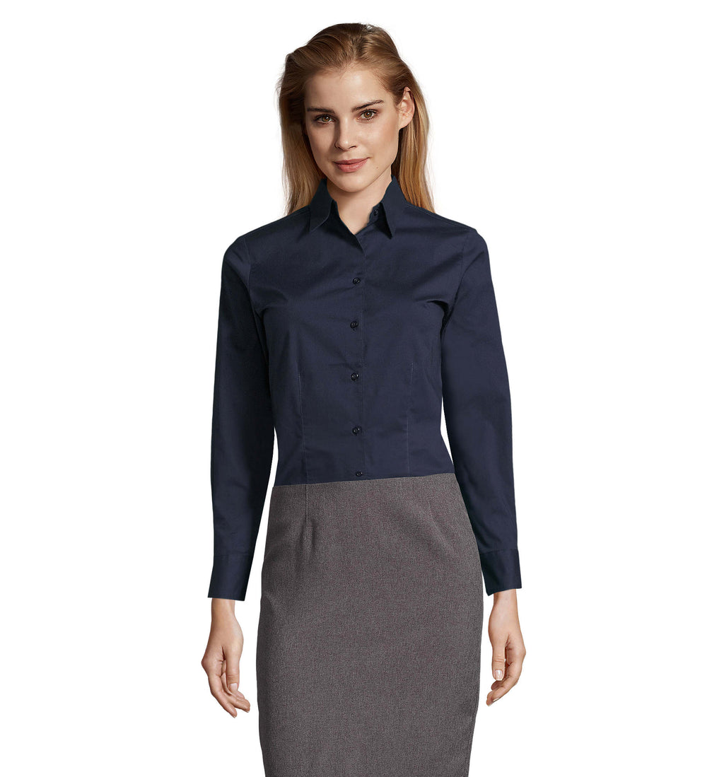 EDEN – EDEN STRETCH WOMEN SHIRT – Dark Blue