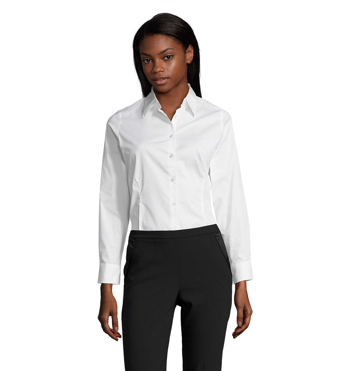 EDEN – EDEN STRETCH WOMEN SHIRT – White