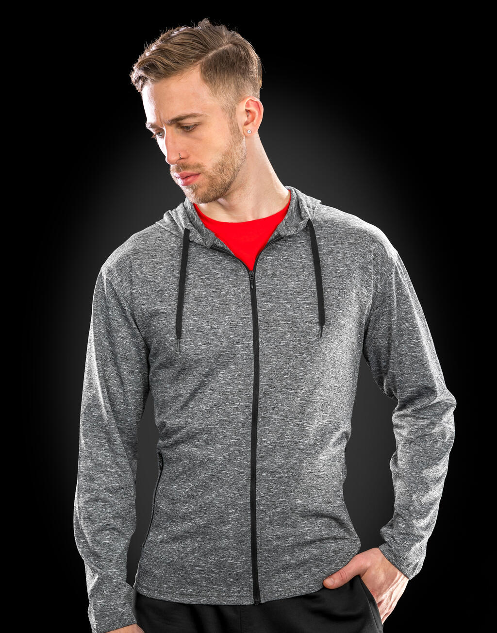 Spiro Men's Hooded Tee-Jacket