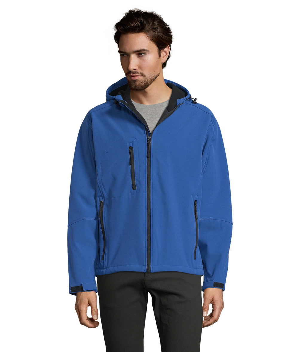REPLAY MEN – REPLAY MEN HOODED SOFTSHELL – Royal Blue