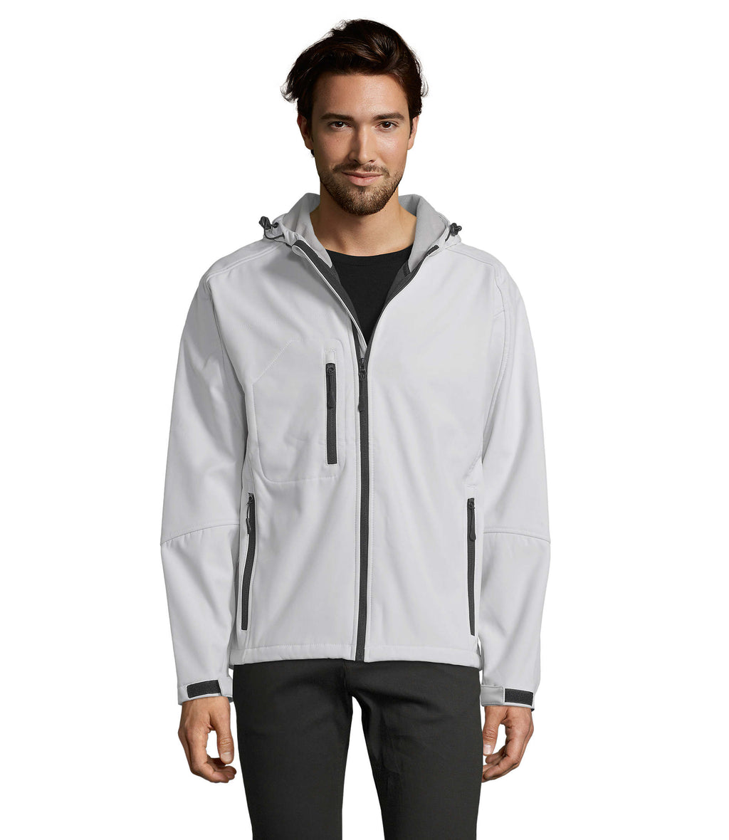 REPLAY MEN – REPLAY MEN HOODED SOFTSHELL – White