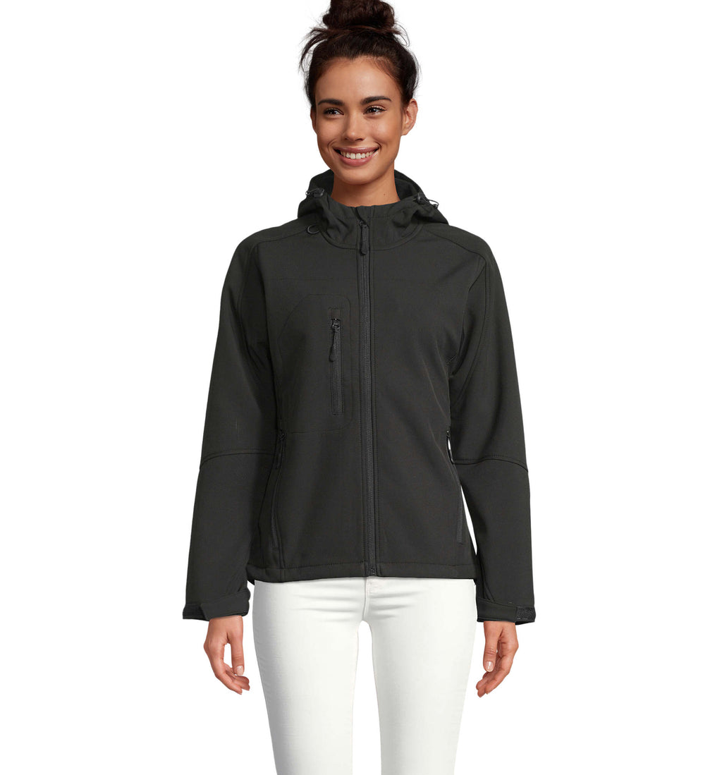 REPLAY WOMEN – REPLAY WOMEN HOOD SOFTSHELL – Black