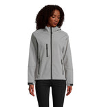 REPLAY WOMEN – REPLAY WOMEN HOOD SOFTSHELL – Grey Melange
