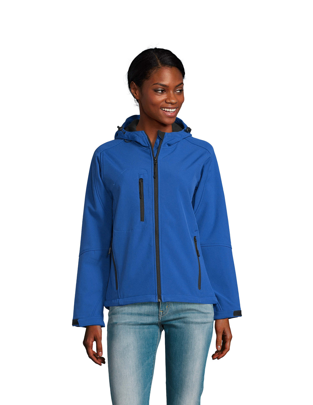 REPLAY WOMEN – REPLAY WOMEN HOOD SOFTSHELL – Royal Blue